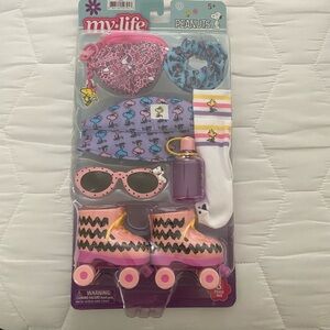 My Life Peanuts Kids Roller Skates Set - Pink and Purple